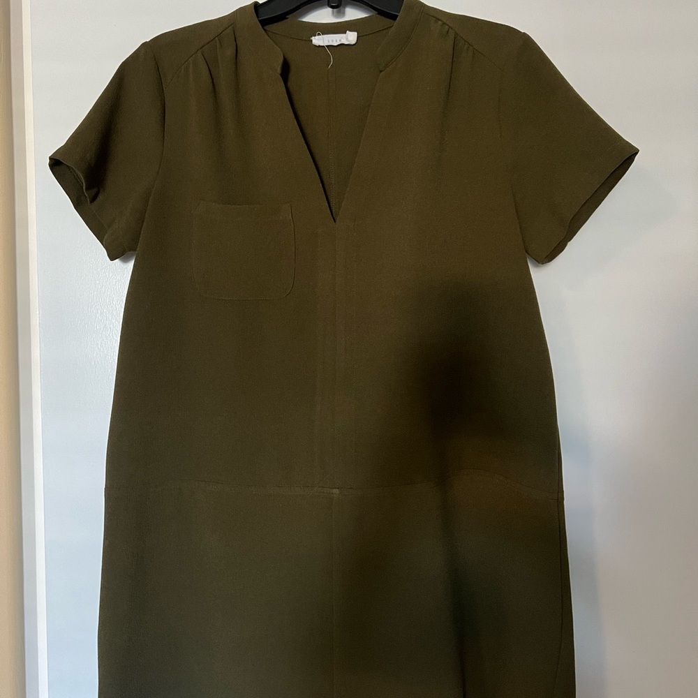 Lush Olive Green Shift Dress